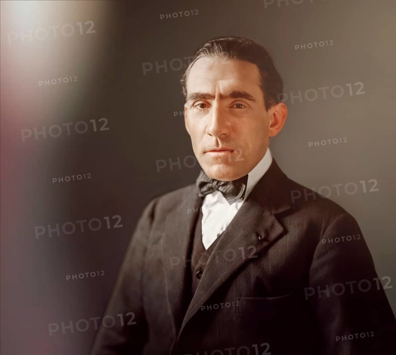 Portrait of Louis Renault, 1877 – 1944, French industrialist, a pioneer of the automobile industry, 1924, digitally edited based on a historical photograph by Taponier, subsequently colored