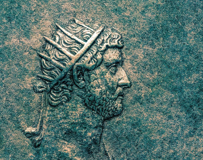 Hadrian or Publius Aelius Hadrianus Augustus, 76 - 138, Roman emperor, digitally edited