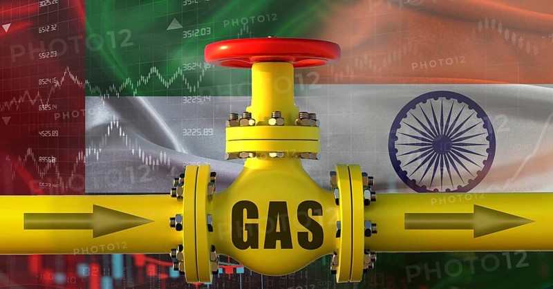 Emirati gas export pipeline to India. Gas exports from the United Arab Emirates to India on financial chart