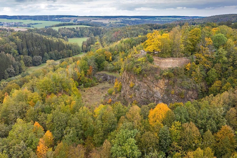 Reichenfels Castle Ruins, Reichenfels, Thuringia, Triebestal, Cultivated Landscape, Landscape, Landscape, Landscape, Quarry, Quarry, Vogtland