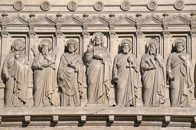 Église Saint-Augustin, 19th century catholic church, detail, boulevard Malesherbes, Paris, Île-de-France region, France