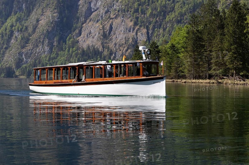 Boat trip on Lake Königssee, Berchtesgaden National Park, Germany