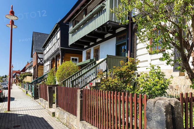 Sieben - Brüder - Houses on the Elbe in Postelwitz, Bad Schandau, Saxon Switzerland, Saxony, Germany