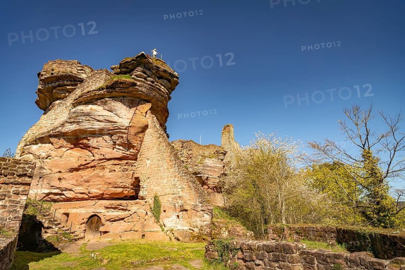The Dahner castle group consisting of Altdahn, Grafendahn and Tanstein castles in Dahn, Rhineland-Palatinate, Germany