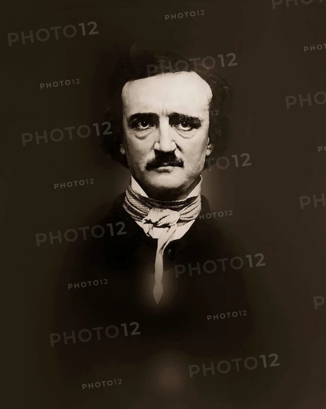 Portrait of Edgar Allan Poe, 1809 – 1849, American writer, digitally edited according to a photograph