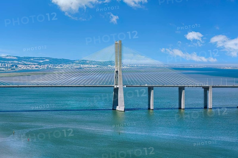 Cable-stayed Vasco da Gama Bridge, Lisbon, Portugal