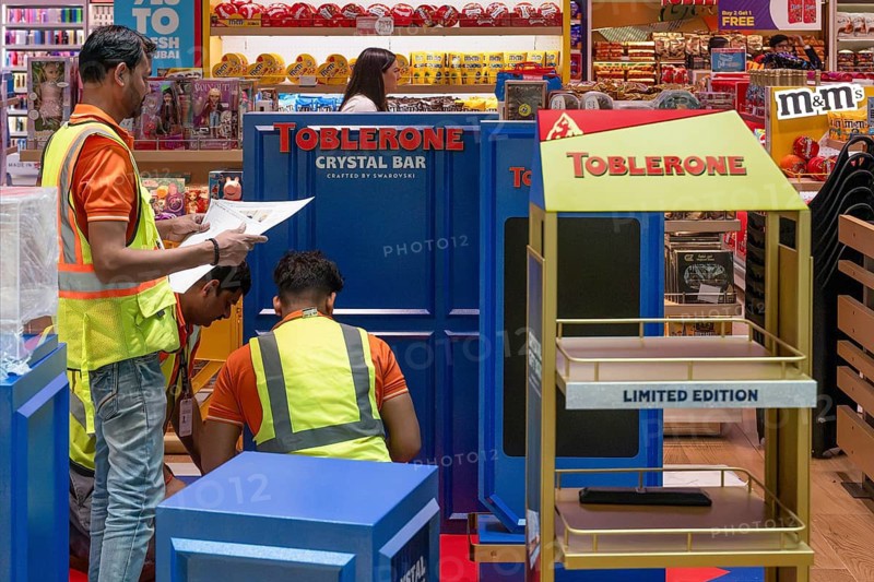 Toblerone Duty Free Sales Booth, Dubai, United Arab Emirates, UAE