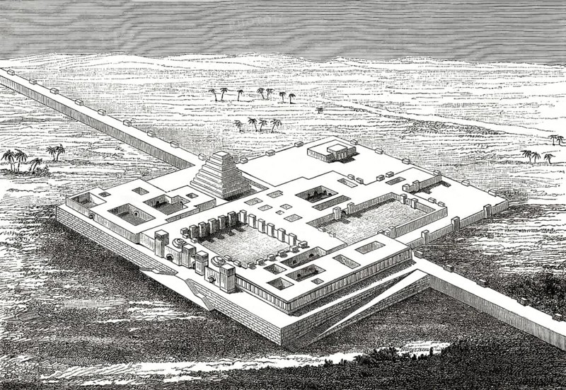 Rekonstruktion des Nordwestpalastes von Ashurnasirpal II, Assyrien, Irak