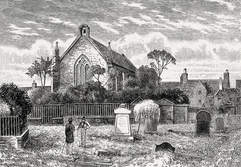 View of Restalrig Church, Edinburgh, Scotland, 19th century