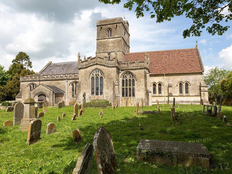Village parish church of All Saints, All Cannings, Vale of Pewsey, Wiltshire, England, UK