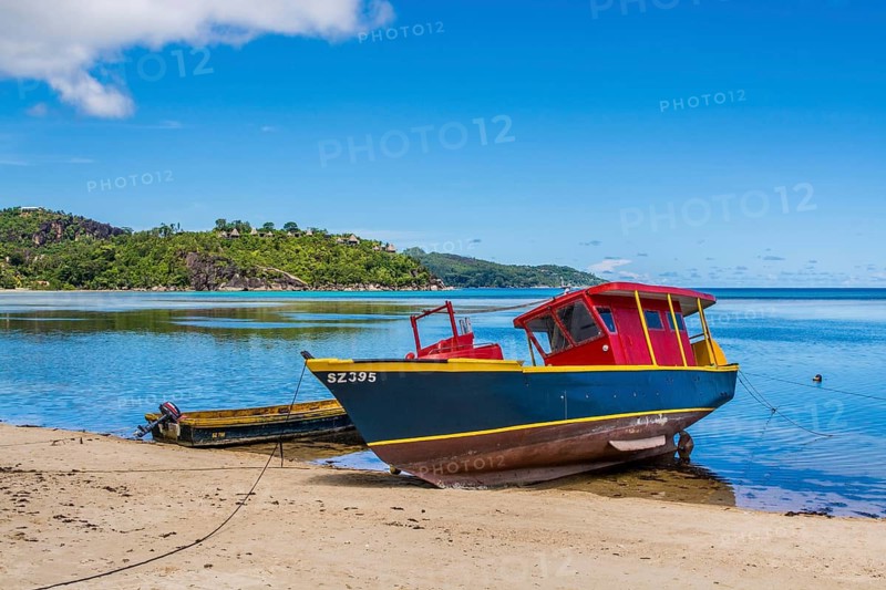 Typical fishing boat, fishing, Seychelles, Victoria, Mahe, Indian Ocean