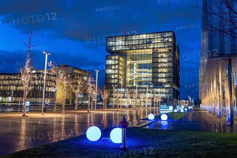 The Ruhr Tech Campus Essen, formerly the Thyssenkrupp Campus, headquarters of Thyssenkrupp, building K1, since 2024 other companies such as E.ON and Siemens have been located on the site, Essen North Rhine-Westphalia, Germany