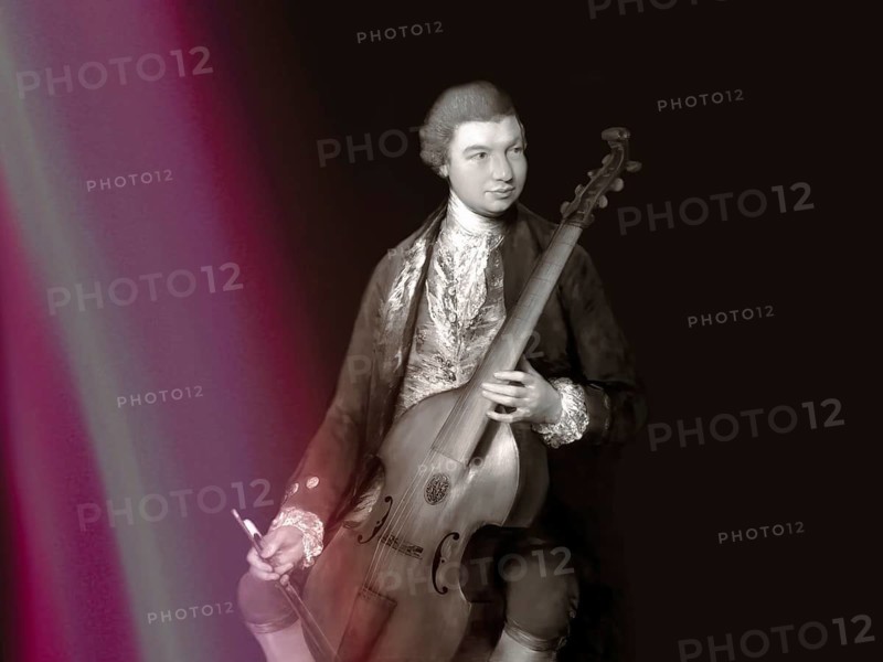 Carl Friedrich Abel, 1723? – 1787, German composer, digitally edited according to a painting by Thomas Gainsborough