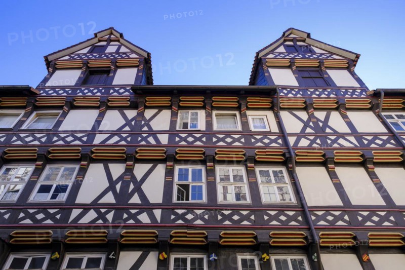 Half-timbered houses in the old town, Deutsche Fachwerkstrasse, Hannoversch Münden, Hann. Münden, Lower Saxony, Germany