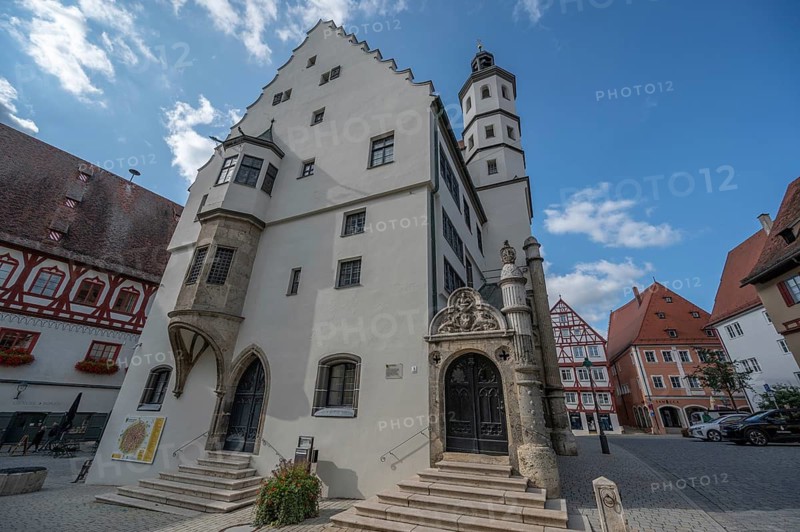 Town hall, 14th century, built, Marktplatz 1, Nördlingen, Bavaria, Germany