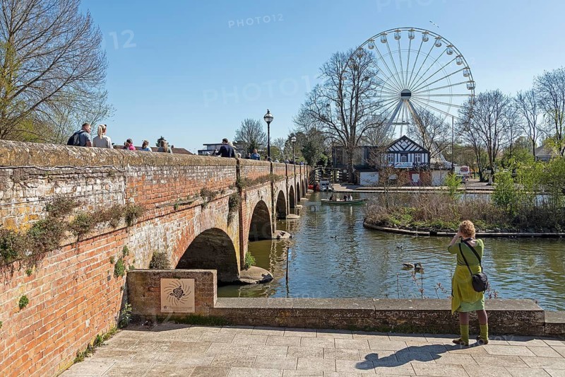 The old tram bridge, River Avon, Stratford-upon-Avon, Warwickshire, England, United Kingdom