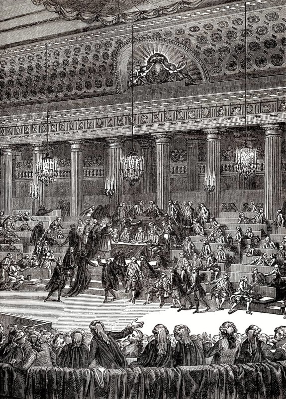 Abschaffung des Feudalismus in Frankreich, 4. August 1789, Verfassungsgebende Nationalversammlung, Französische Revolution, Paris, Frankreich