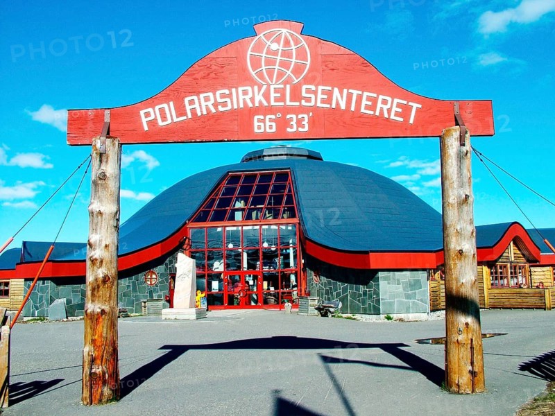 Geography, travel, Norway, entrance to the Arctic Circle Center on E 6, in Nordland