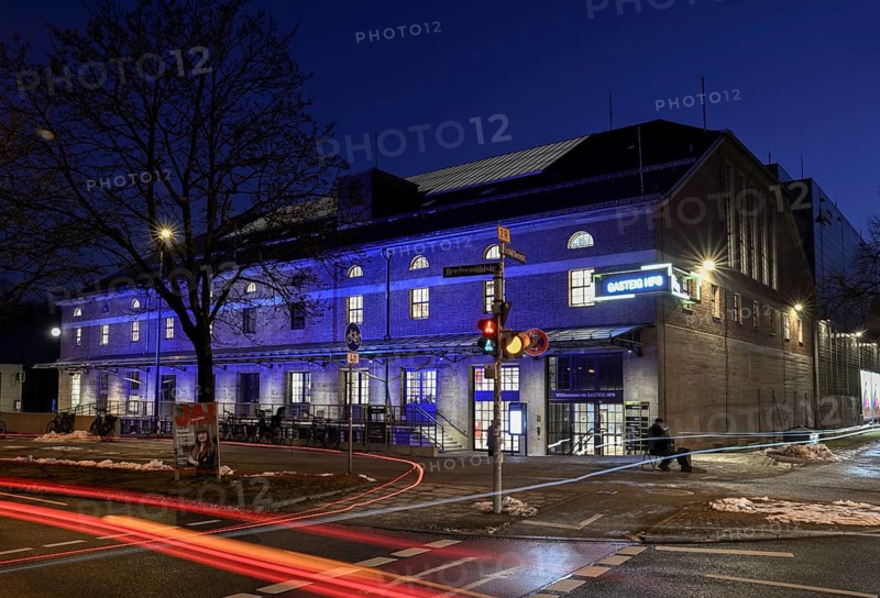 Gasteig HP8, blue hour, cultural center, concert hall, blue hour, Munich-Sendling, Upper Bavaria, Bavaria, Germany