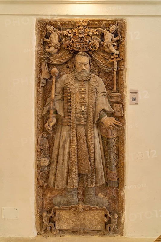 Epitaph Andreas butcher in the interior of the Protestant parish church in Sibiu or Sibiu, Transylvania, Romania