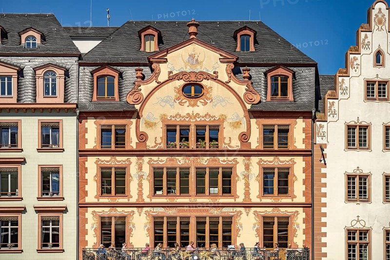 The Haus zum Boderam, historic building on Mainzer Marktplatz, Mainz, Rhineland-Palatinate, Germany