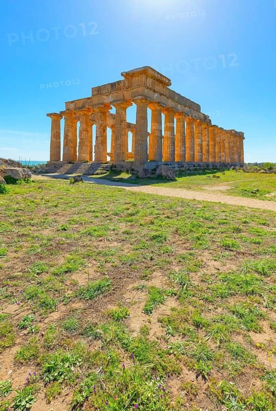 Temple of Hera or Temple E, Selinunte Archaeological Park, Selinunte, Trapani district, Sicily, Italy