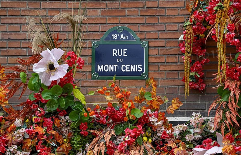 Street sign in Montmartre district, 18th arrondissement, Paris, Île-de-France region, France
