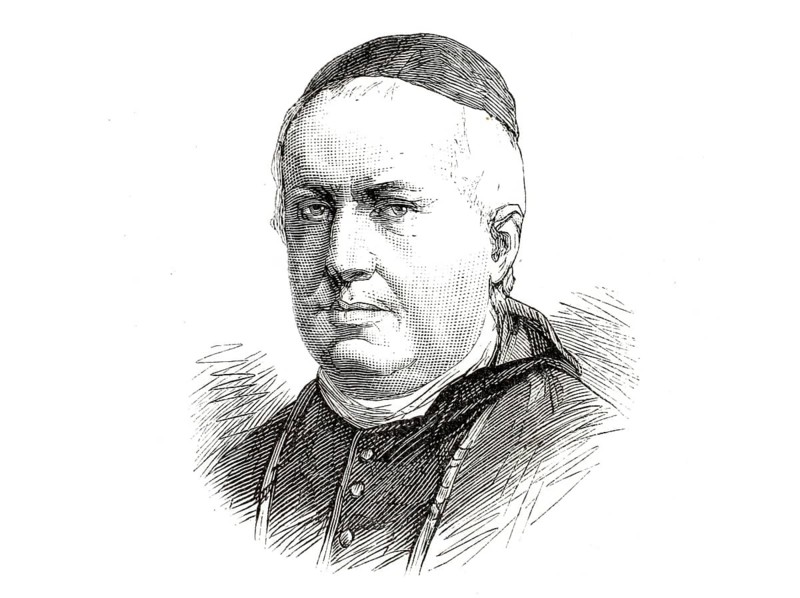 Costantino Patrizi Naro (1798–1876), one of the most influential figures in the Roman Curia during the 19th century. He rose to become Dean of the College of Cardinals and led it from 1870 until his death. Illustration: reproduction of a 19th-century original. Authentic, file restored for optimal use, exact date of the original unknown, historical