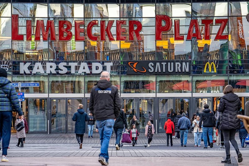 Galeria Kaufhof department stores' in Essen city centre, in the Limbecker Platz shopping centre, is affected by the department stores' group's closure plans and is due to close at the end of January 2024, North Rhine-Westphalia, Germany