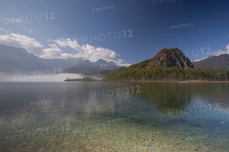 Autumn mood at lake Almsee, Grünau, Austria, Totes Gebirge
