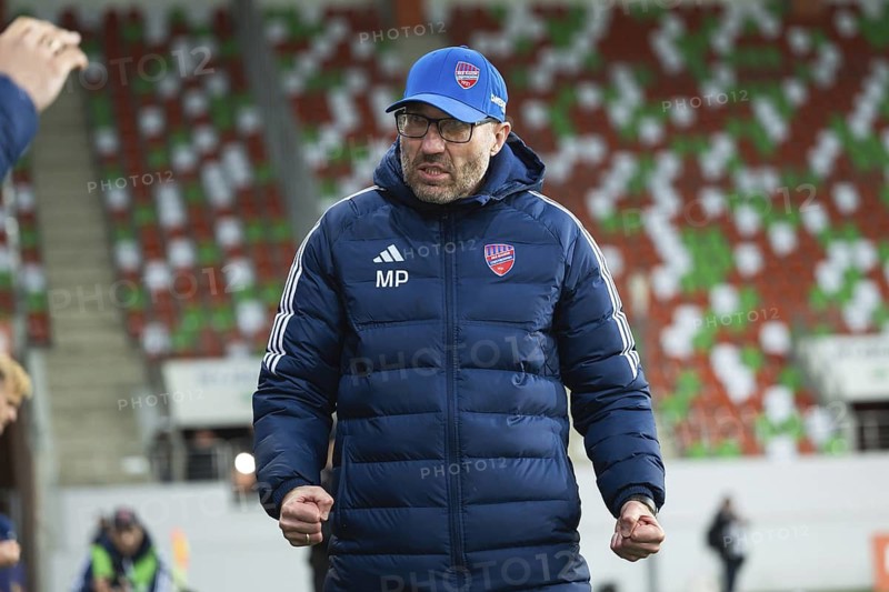 LUBIN, POLAND - MARCH 31, 2025: Football match between KGHM Zaglebie Lubin vs Rakow Czestochowa. Head coach of Rakow Marek Papszun