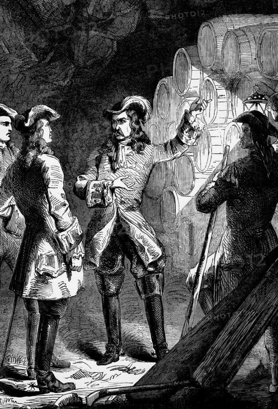 The Marquis D'Asfeldl, a French marshal who played an important role in the War of the Spanish Succession. In The Siege of Alicante, 1708, he shows English officers the explosives stored in tunnels under the city and threatens to blow them up if they do not surrender, Spain, digital reproduction of a historical model