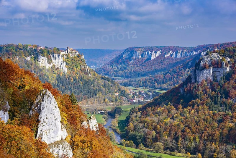 Werenwag Castle, Upper Danube nature park Park, Swabian Alb, Baden-Württemberg, Germany