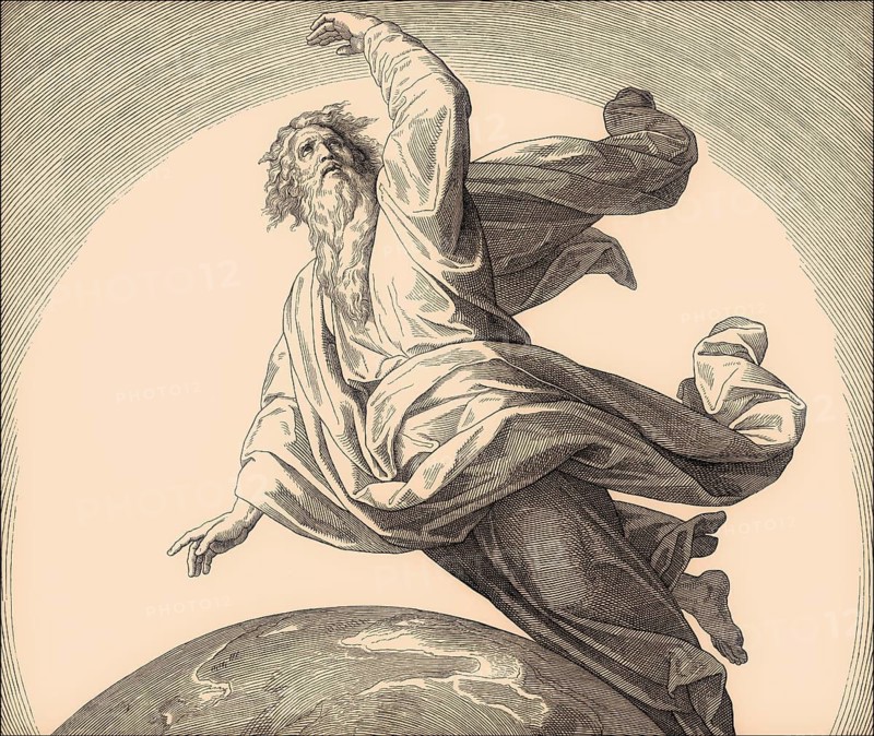 Creation of the Sky, Old Testament, by Julius Schnorr von Carolsfeld, 1860