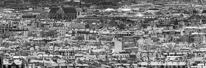 View of the rooftops of Paris from Montmartre, Île-de-France, France