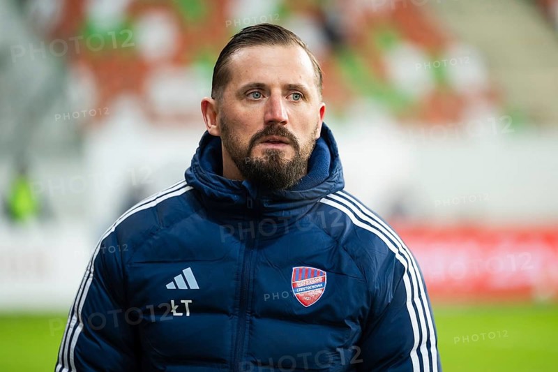 LUBIN, POLAND - FEBRUARY 14, 2026: Football match between KGHM Zaglebie Lubin vs - Rakow Czestochowa. Head coach of Rakow Lukasz Tomczyk