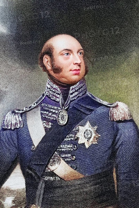 Prince Edward Augustus, Duke of Kent and Strathearn (born 2 November 1767 in London died 23 January 1820 in Sidmouth) was a British Prince of the House of Hanover, Historical, digitally restored reproduction from a 19th century original, Record date not stated
