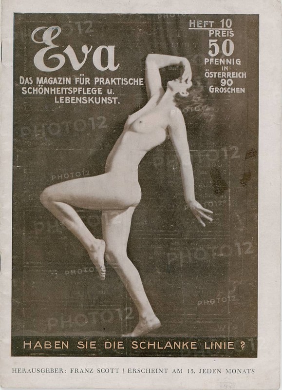Eve. The magazine for practical beauty care and art of living, 1927, No. 10, magazine, twenties, Franz Scott, Graceful black and white nude photography of a woman in an artistic context with aesthetic presentation