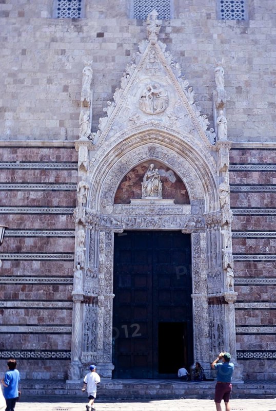 Door to the cathedral church in Messina, Sicily, Italy, 1999