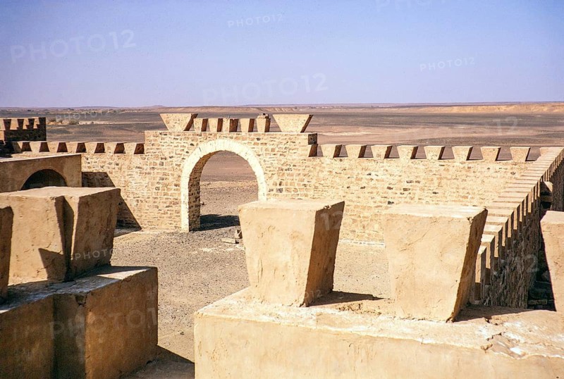 Fort d'Issendjel, Fort in Hassi Issendjel, Sahara Desert, Algeria, North Africa around 1973