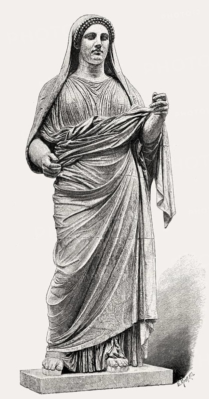 Reconstitution of the statue traditionally identified as Artemisia II of Caria, Mausoleum at Halicarnassus