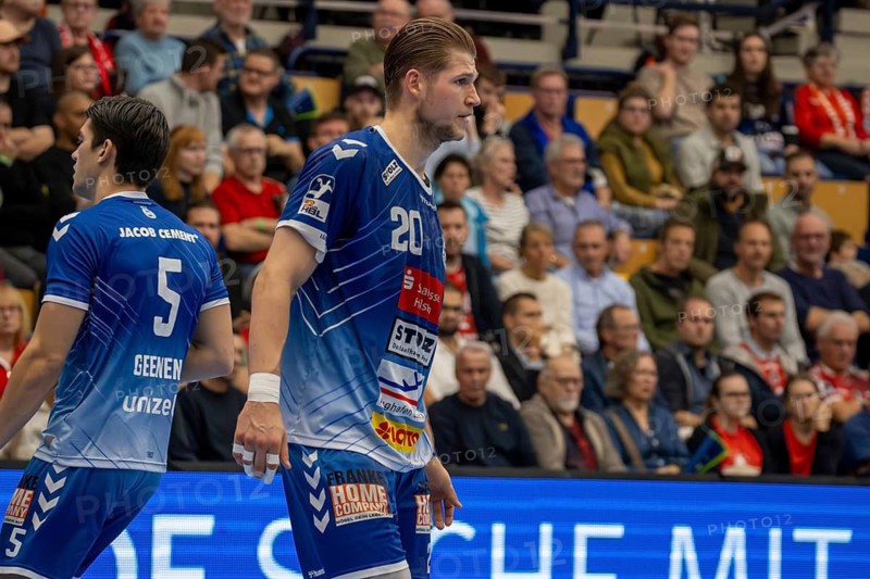 30.10.2024, 2nd HBL (German Handball League), Matchday 10: Eulen Ludwigshafen against VfL Lübeck-Schwartau. Picture: Leon Ciudad Benitez (20, Lübeck)