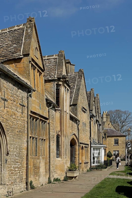 Houses, High Street, Chipping Campden, The Cotswolds, England, Great Britain