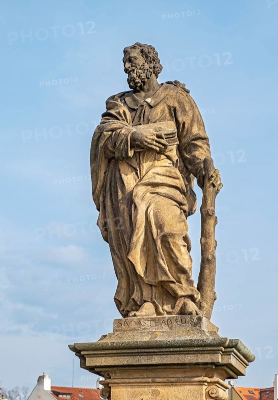 Statue of Jude the Apostle, Charles Bridge, Prague - Praha, Czech Republic
