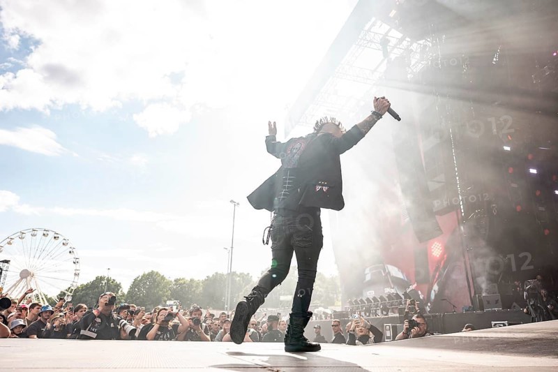 Singer Adam Gontier from the Canadian rock band Three Days Grace live on the Utopia Stage during the Rock im Park Festival on the Zeppelin Field in Nuremberg, Germany on June 5, 2026