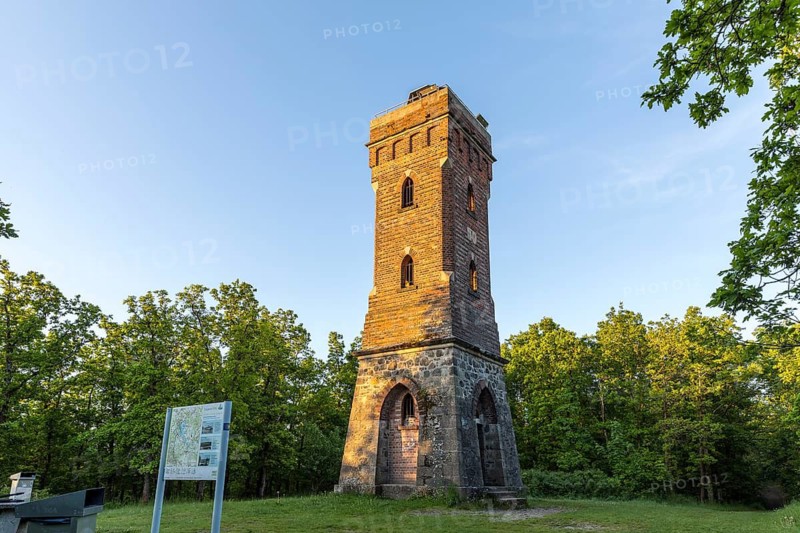 Julius-Mosen-Turm observation tower near Pöhl dam, Vogtland, Saxony, Germany