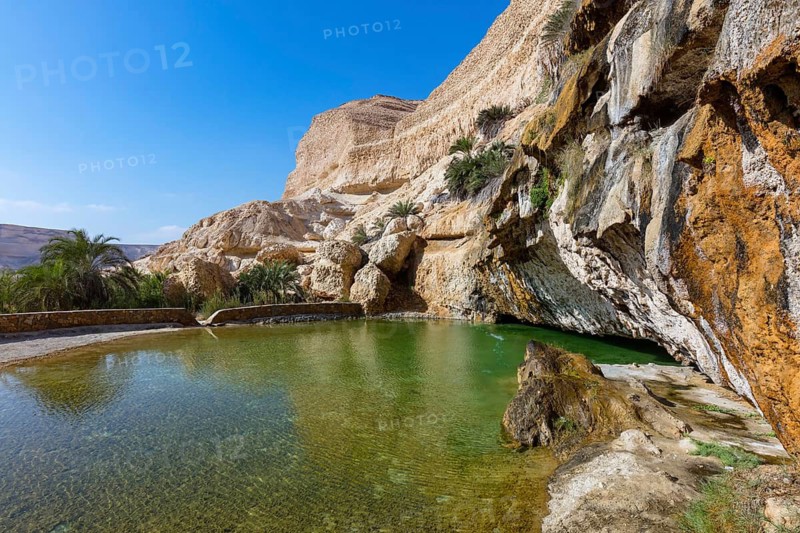 Landscape in Oman, rocks, pool, water, rocky landscape Ash Shuwaymiyah, Wadi Shuwaimiya, Dhofar Governorate, Oman