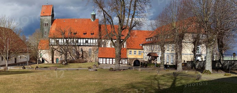 Katlenburg castle, St. Johannes church, Katlenburg-Lindau, district of Northeim, Lower Saxony, Germany