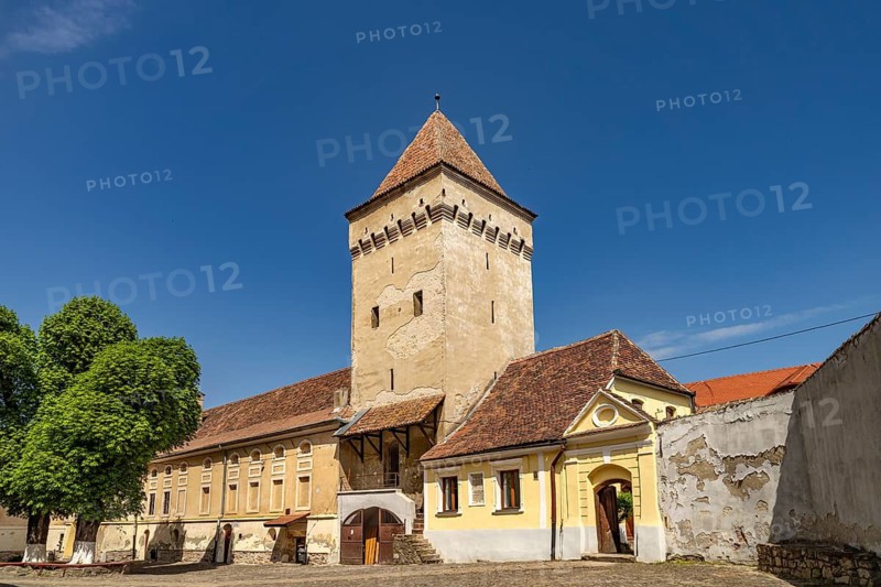 Funarilor Tower of St. Margaret's Church in Medias or Medias, Transylvania, Romania