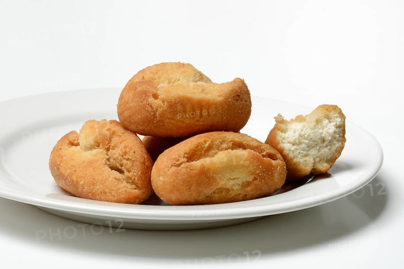 Schenkeli on a plate, sweet pastry for carnival time, Switzerland